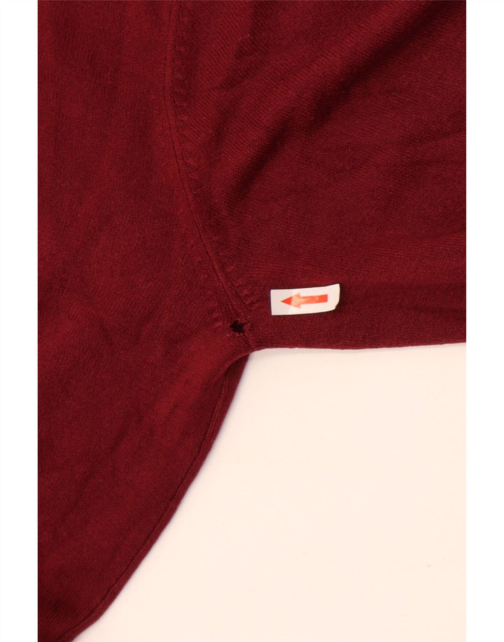Suéter masculino Marks & Spencer com decote em V grande acrílico vermelho