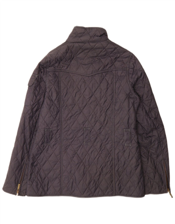 Jaqueta acolchoada feminina Barbour UK 12 poliamida azul marinho médio
