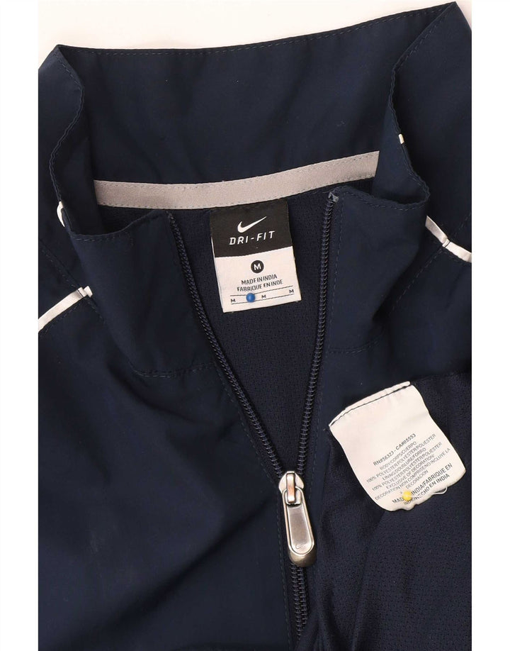 Nike Mens Dri Fit Tracksuit Top Jacket Médio Azul Marinho Poliéster
