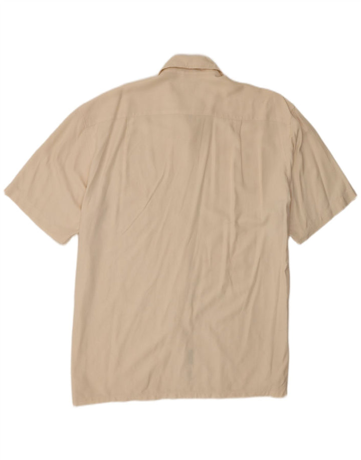 Camisa masculina de manga curta Nautica XL bege seda