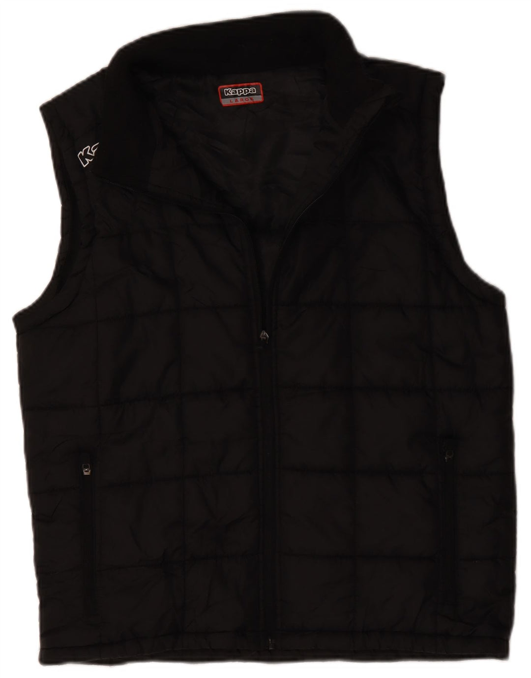 Colete acolchoado masculino Kappa UK 40 grande poliéster preto
