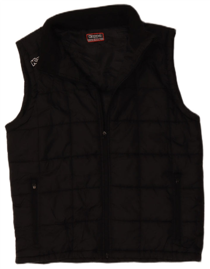 Colete acolchoado masculino Kappa UK 40 grande poliéster preto