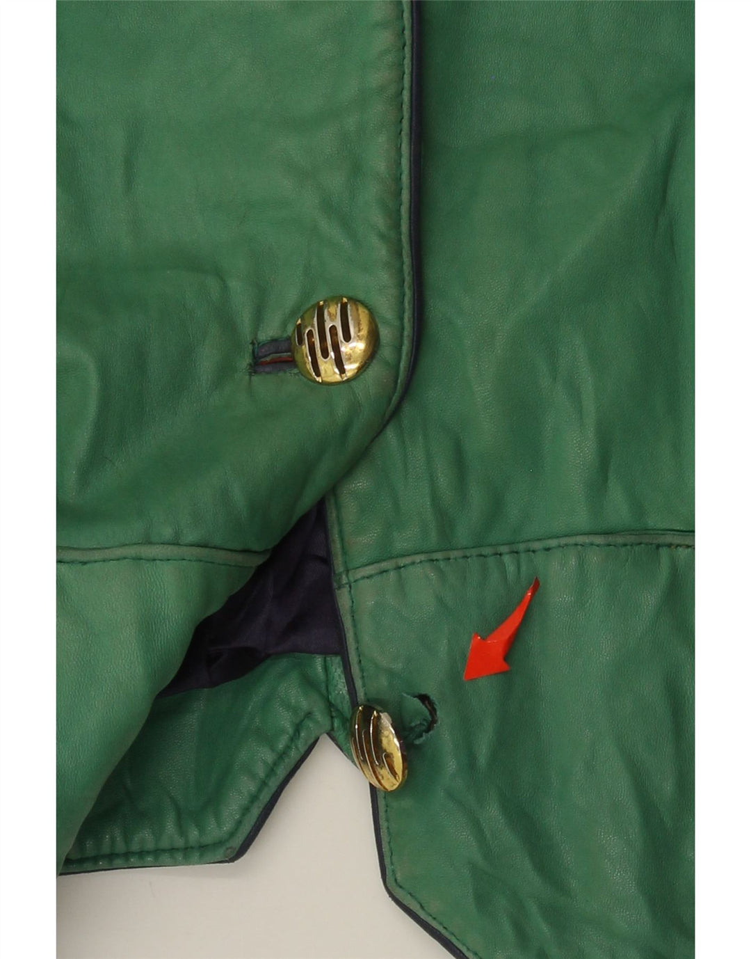 Jaqueta feminina vintage com 4 botões EU 42 grande verde