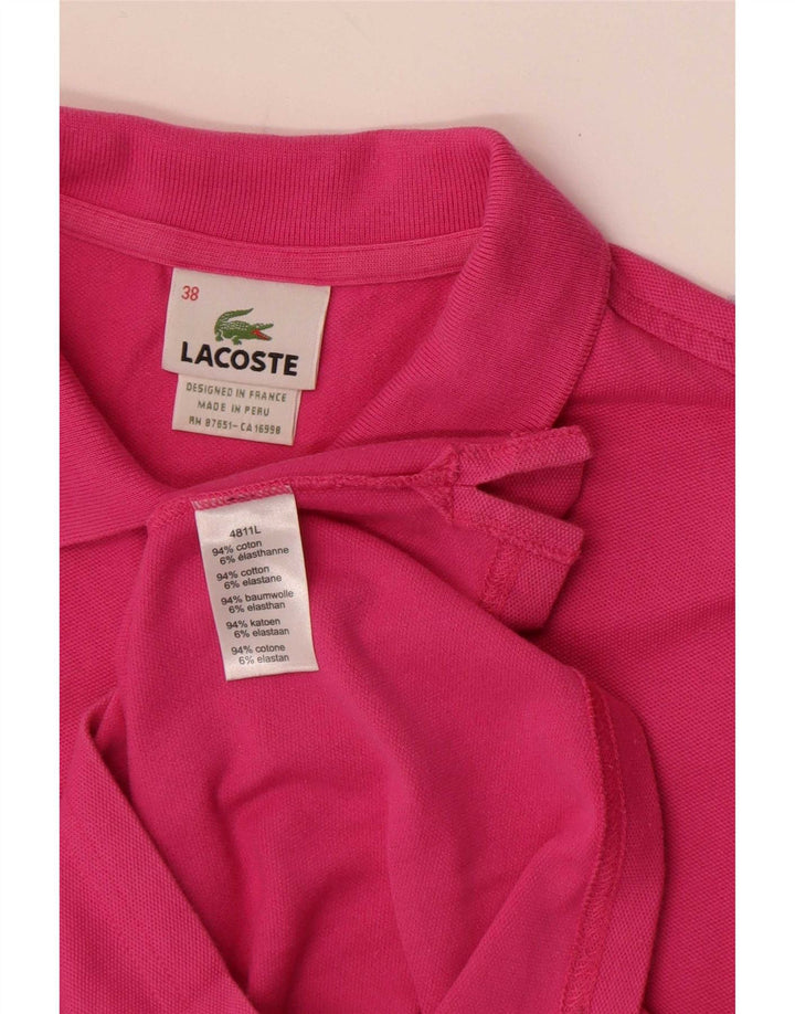 Polo feminino Lacoste EU 38 médio algodão rosa