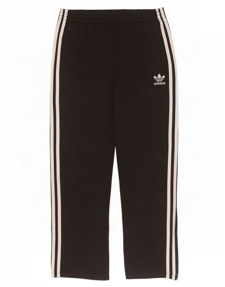 Calça de treino feminina Adidas UK 10 pequena poliéster preto