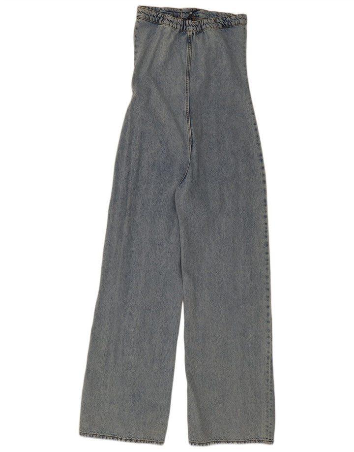 Macacão feminino jeans sem alças Zara Reino Unido 10 pequeno azul