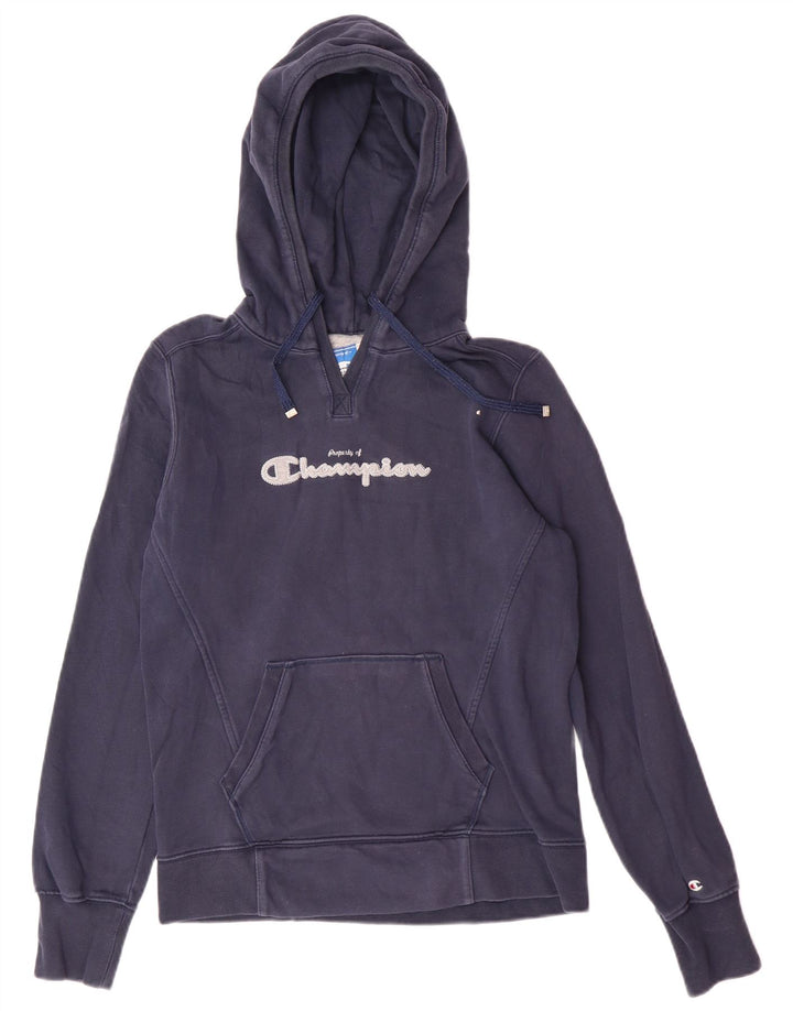 CHAMPION Suéter com capuz feminino Heritage Classics Reino Unido 12 médio azul marinho