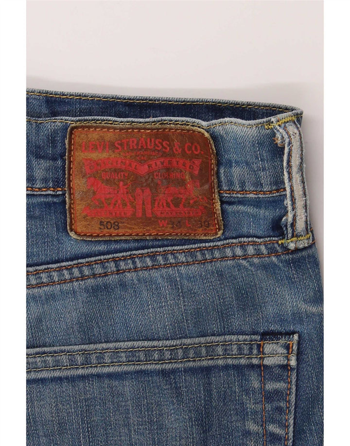 Levi's Masculino 508 Straight Jeans W34 L30 Azul Algodão