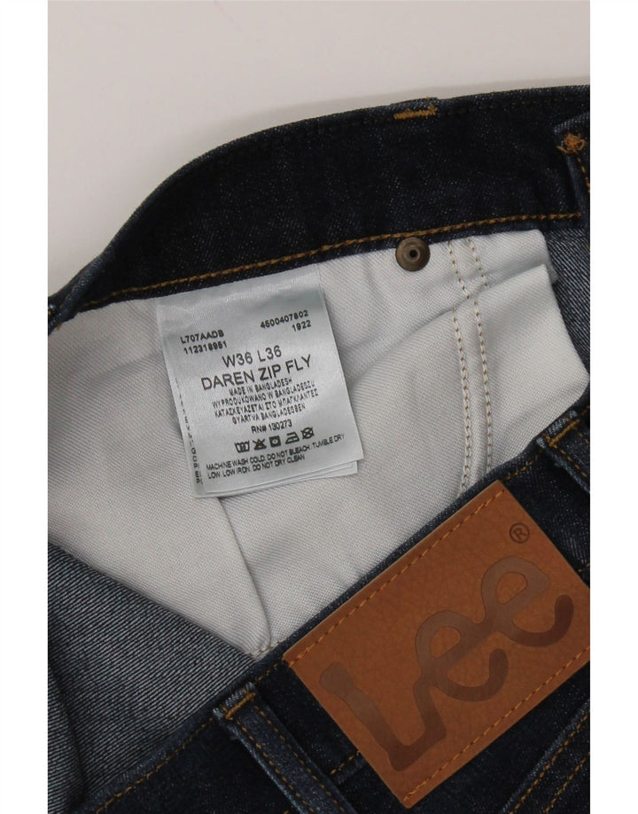 Lee Mens Daren Zip Fly Calça Jeans W36 L25 Azul Algodão