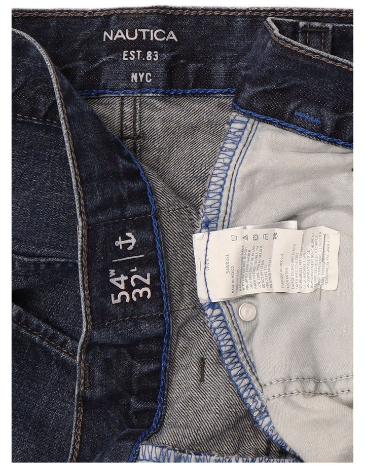 Calça jeans reta masculina NAUTICA W54 L32 algodão azul