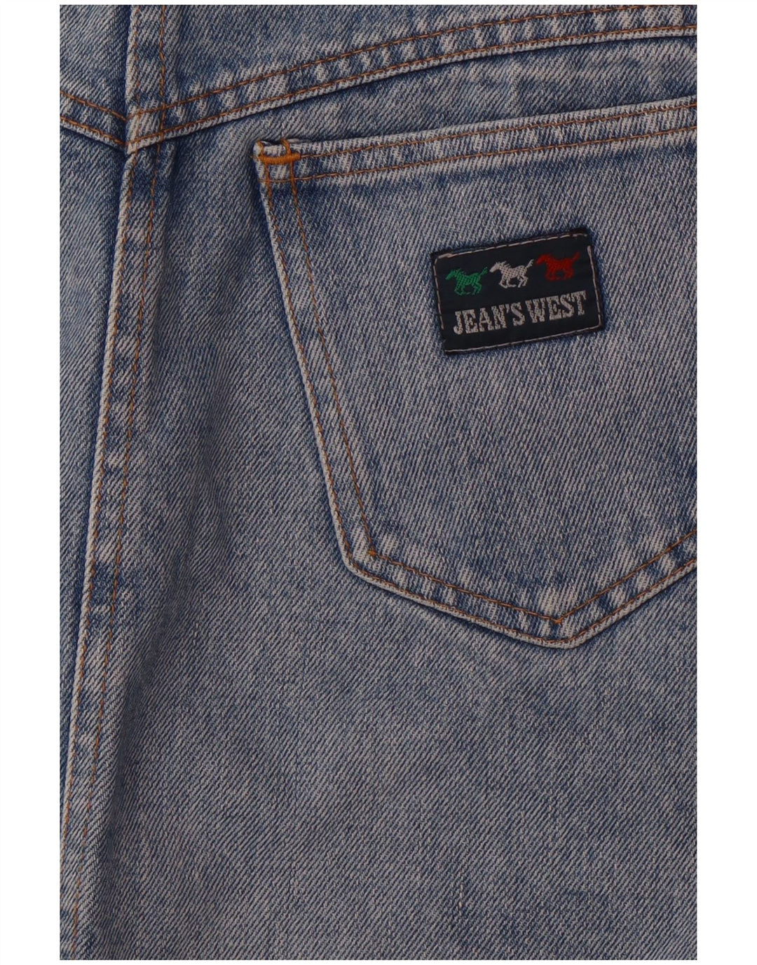 Saia jeans feminina Jean's West W28 azul médio