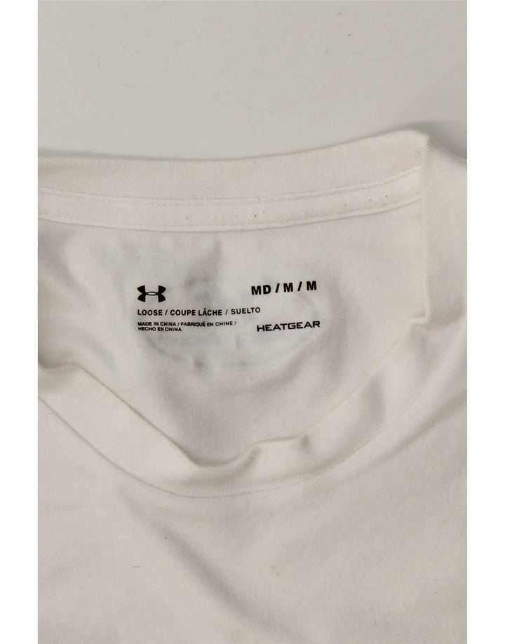 Camiseta masculina Under Armour Heat Gear Graphic Top Médio Branco