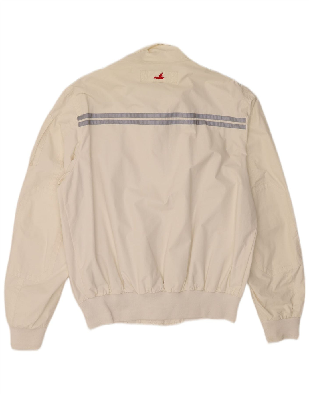 Museum Mens Graphic Bomber Jacket UK 42 XL Off White Colourblock Poliamida
