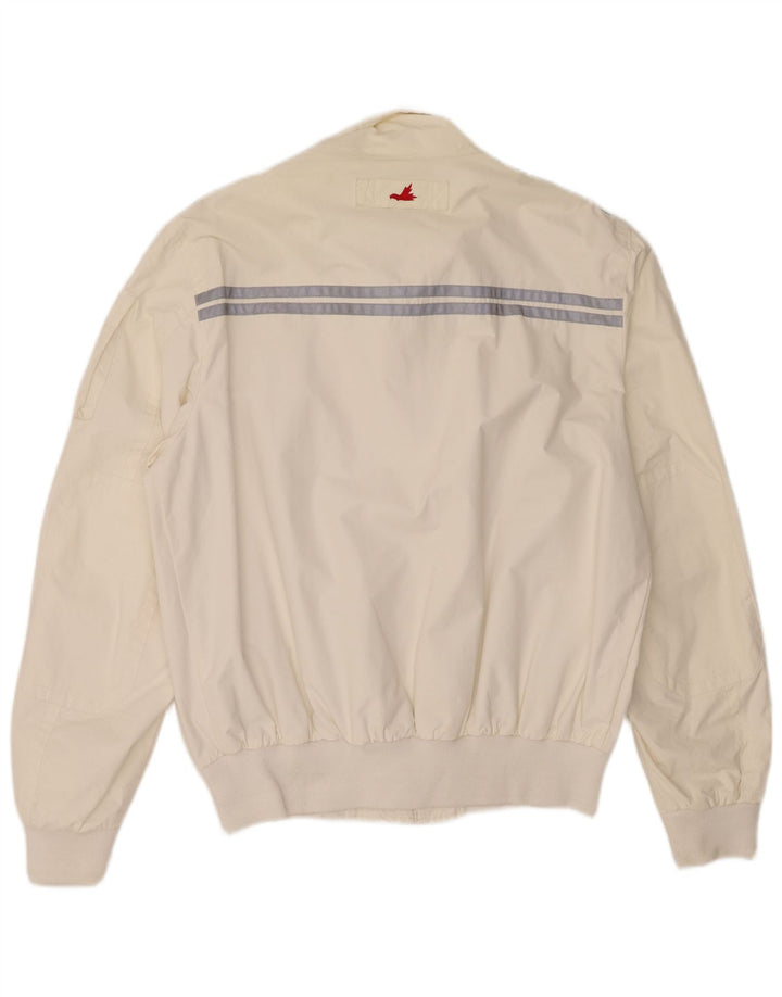 Museum Mens Graphic Bomber Jacket UK 42 XL Off White Colourblock Poliamida