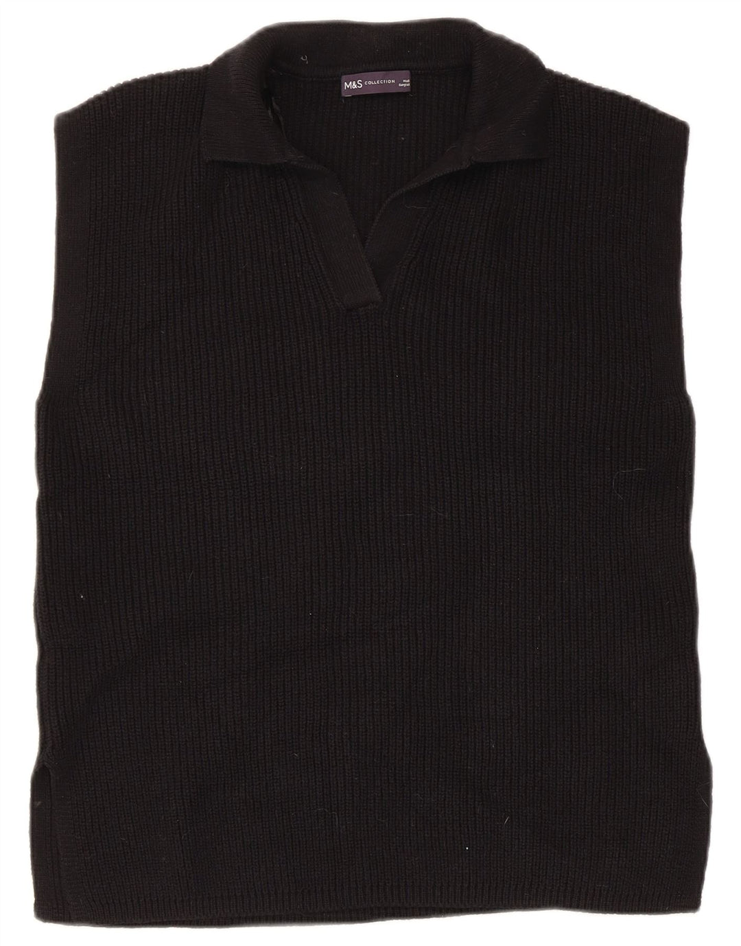 Regata feminina Marks & Spencer com colete UK 14 algodão preto médio
