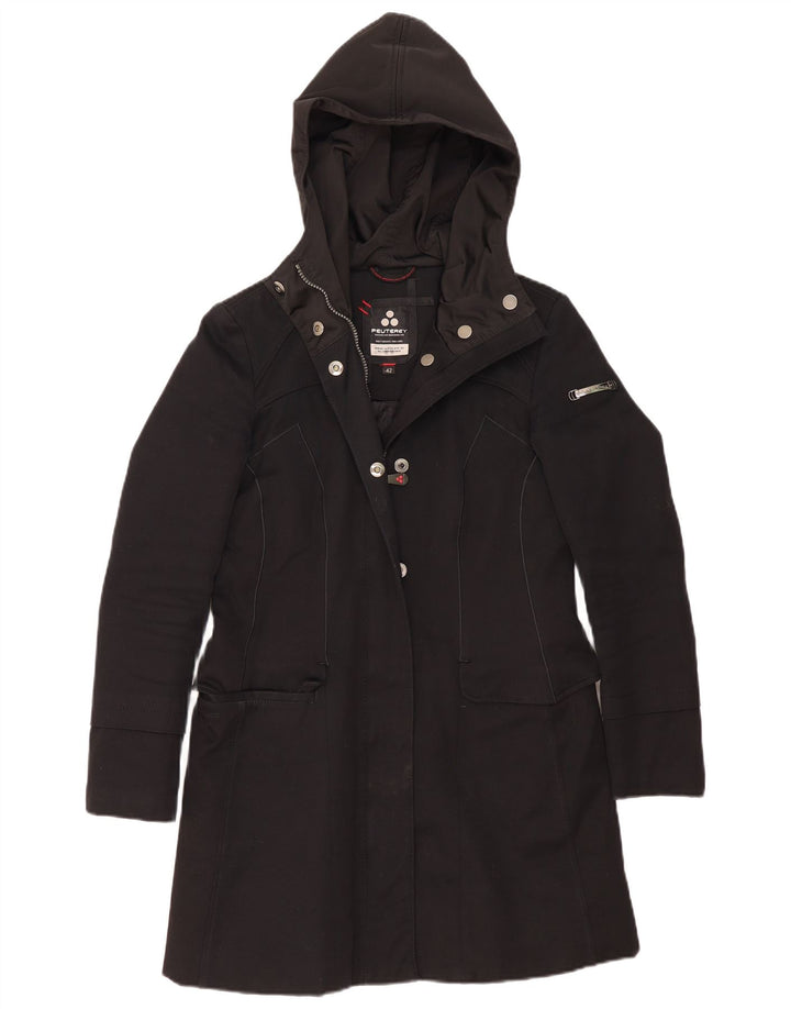 Sobretudo feminino PEUTEREY com capuz IT 42 algodão preto médio
