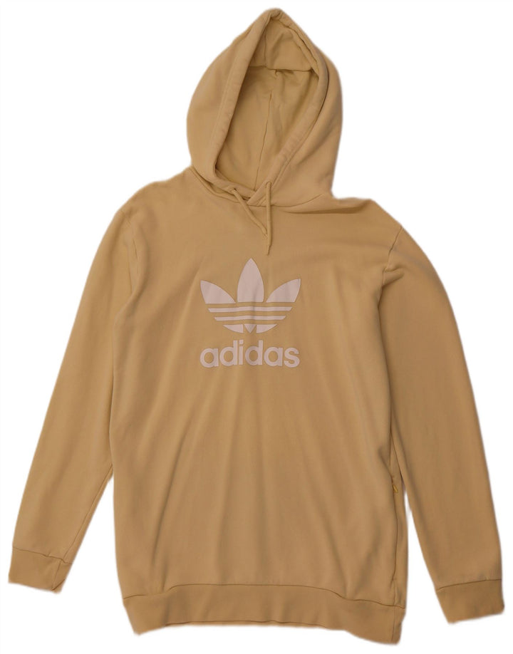 ADIDAS Mens Graphic Hoodie Jumper Médio Algodão Amarelo