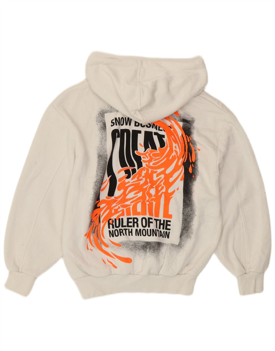 Suéter feminino com capuz gráfico Frozen da ZARA Reino Unido 10 pequeno branco