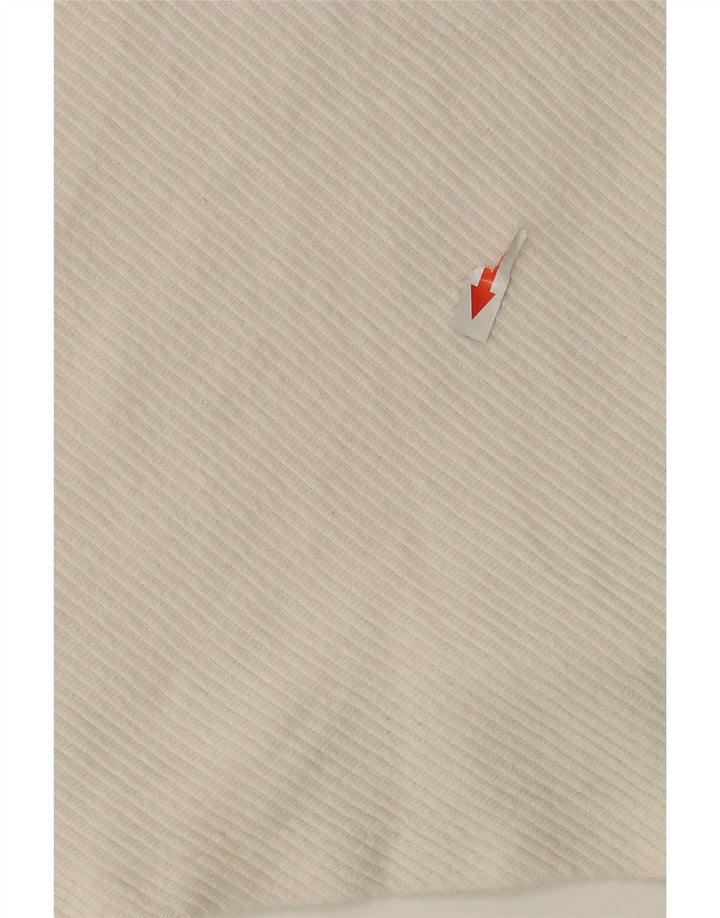Zara Top masculino manga comprida pequeno algodão branco