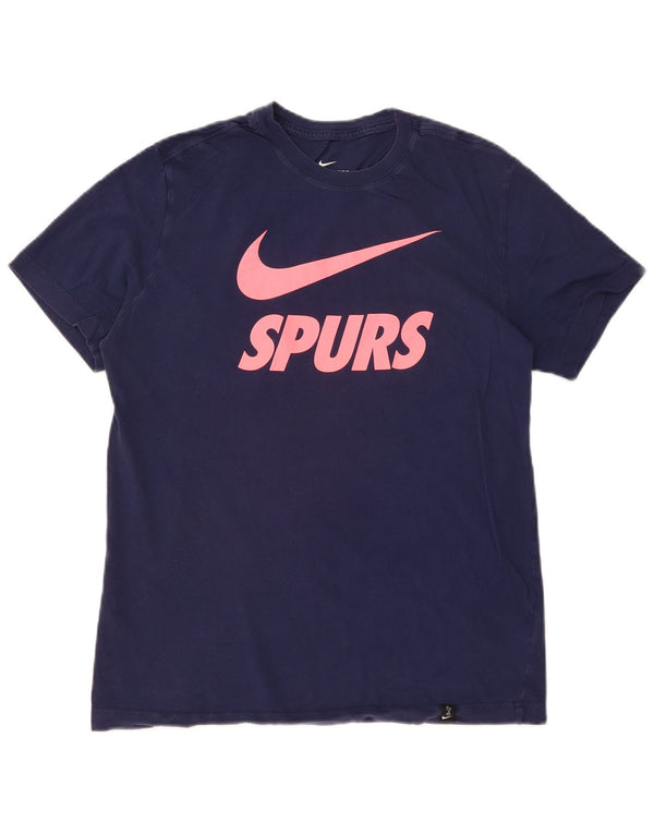 Camiseta Nike masculina gráfica Top médio algodão azul marinho