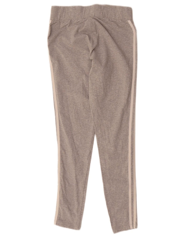 Leggings Adidas Femininas UK 12 Algodão Flecked Cinza Médio