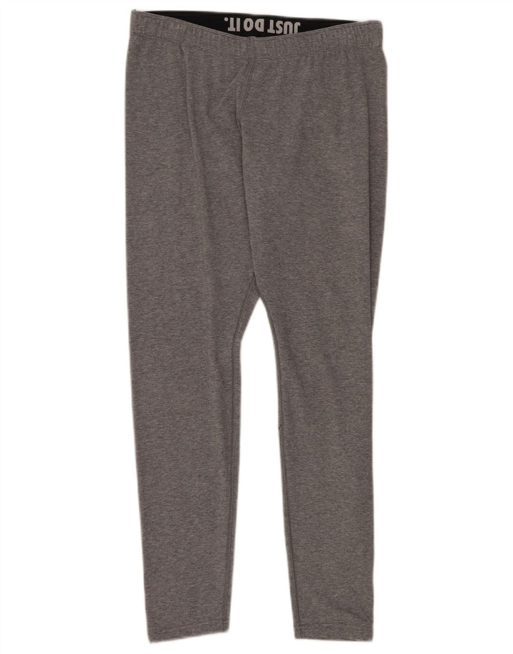 Leggings Nike Femininas Graphic UK 14 Grande Cinza Flecked