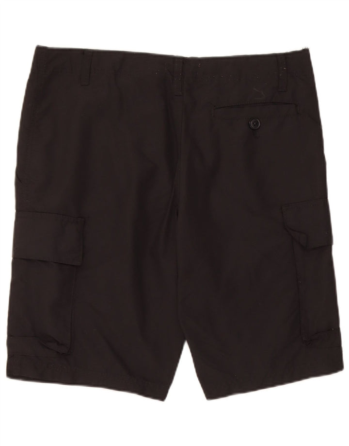 Shorts cargo masculino French Connection pequeno W32 preto nylon