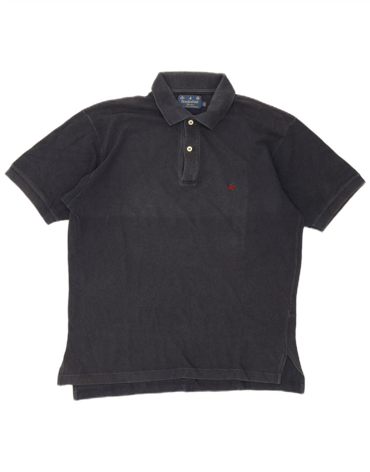Camisa polo masculina Brooksfield IT 50 algodão azul marinho médio
