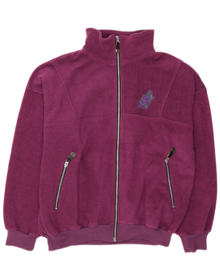 Jaqueta de lã grande vintage feminina Reino Unido 16 grande roxo