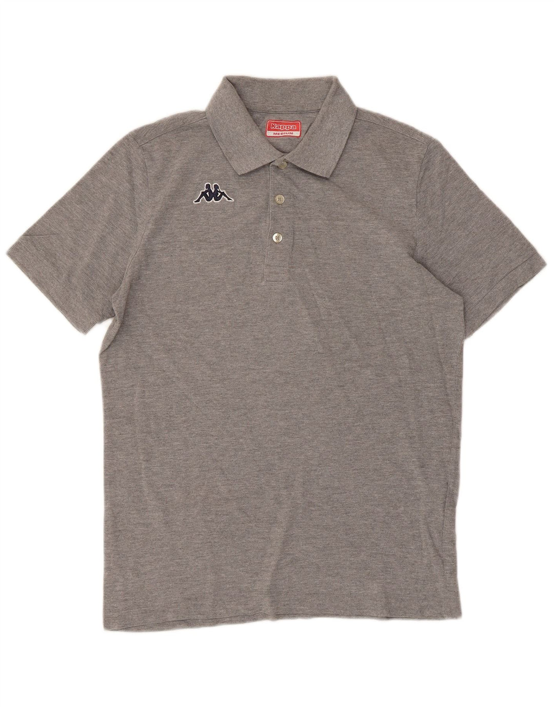 Camisa polo masculina Kappa algodão cinza médio