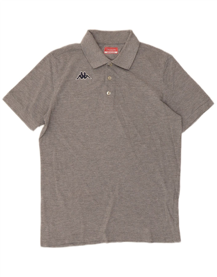Camisa polo masculina Kappa algodão cinza médio