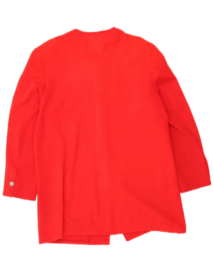 Jaqueta Blazer Feminina Vintage com 5 Botões Reino Unido 12 Vermelho Médio