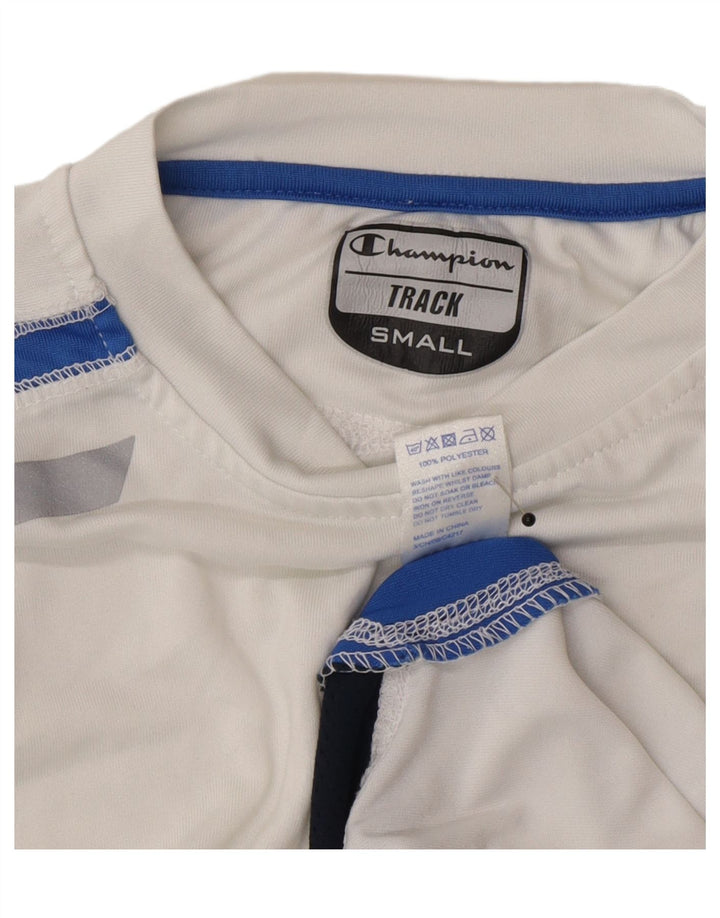 Champion Mens Loose Fit Top Manga Longa Pequeno Colorblock Branco Poliéster