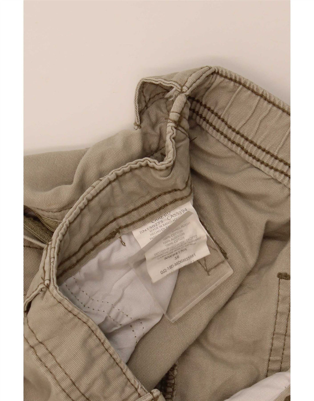 Shorts cargo masculino Wrangler W38 XL algodão bege