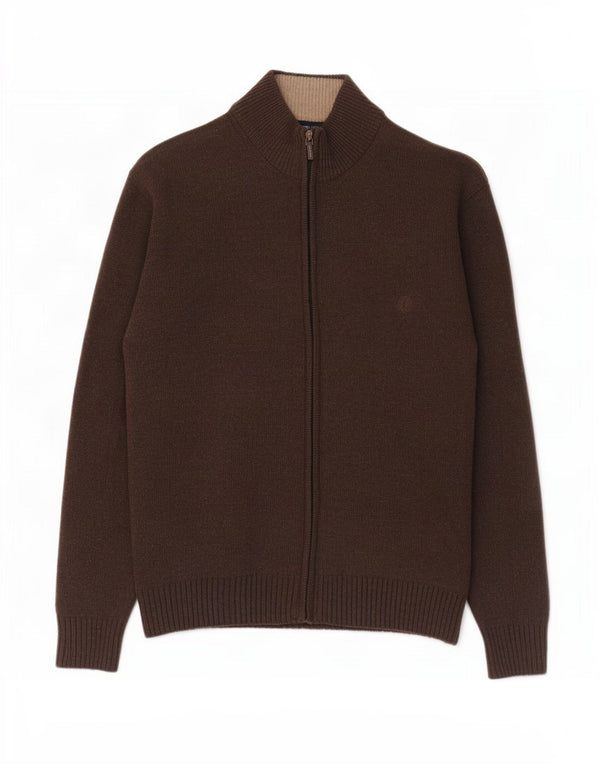 Suéter Ivy Oxford Masculino com Zíper Completo XL Lã Marrom
