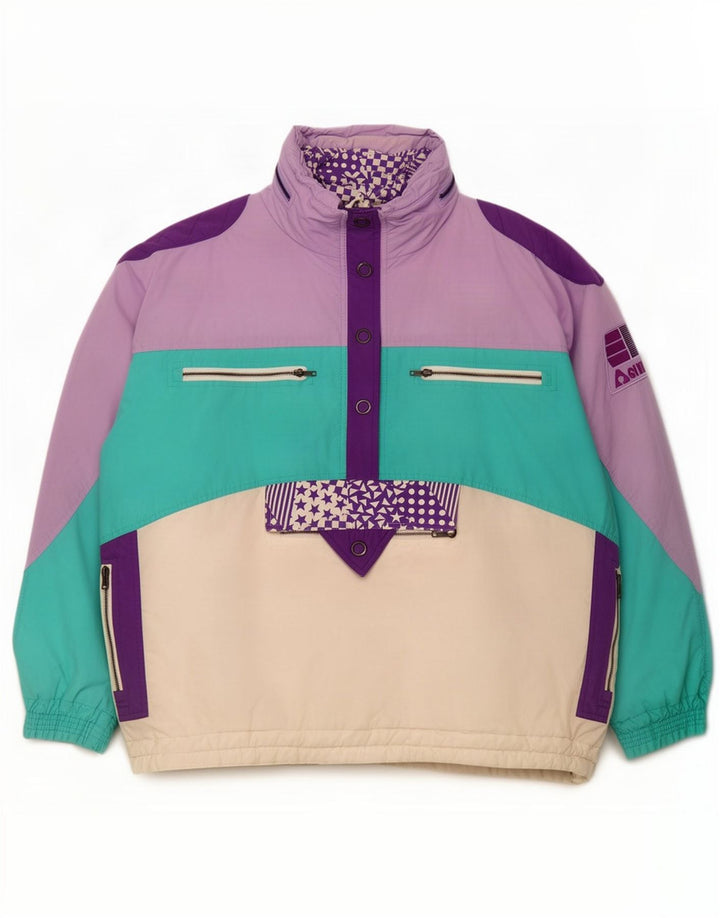 Jaqueta de esqui masculina ativa US 44 2XL Algodão Colorblock multicolorido