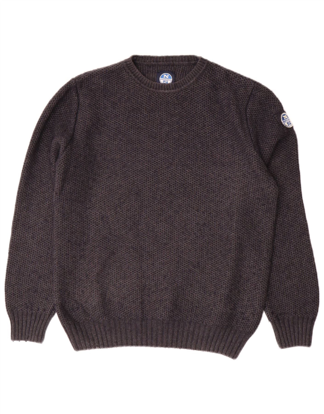 Suéter masculino North Sails com gola redonda e algodão cinza pequeno