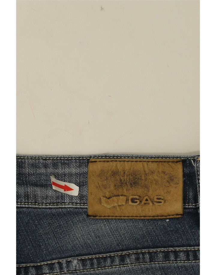Shorts jeans masculino Gas W32 algodão azul médio