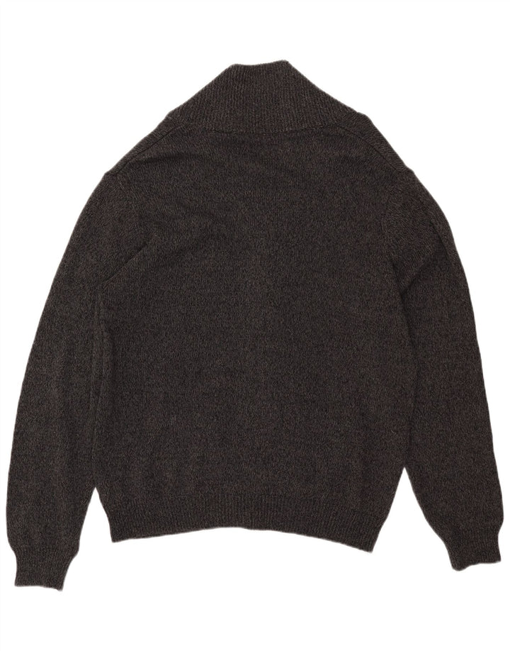 Suéter cardigã masculino CHAPS XL algodão manchado cinza