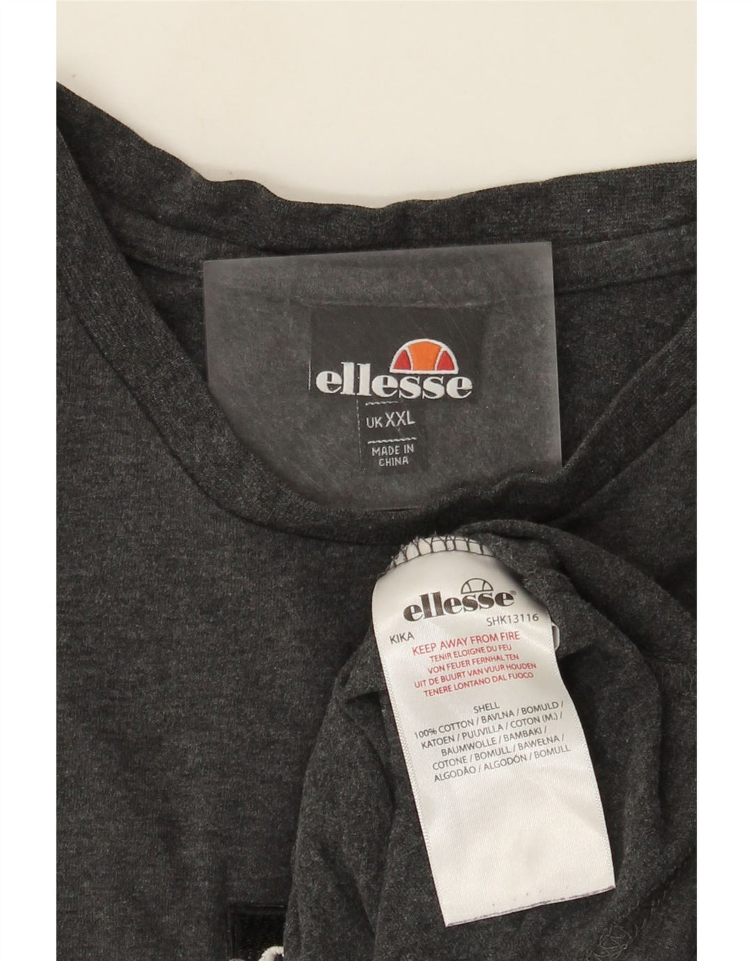 Camiseta masculina Ellesse Top 2XL algodão cinza