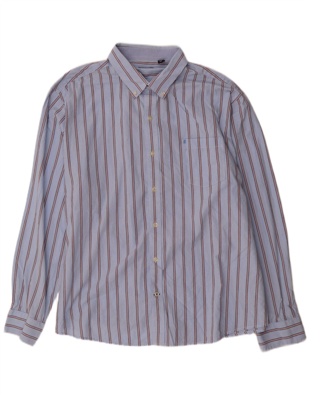 Camisa masculina IZOD 2XL algodão listrado azul