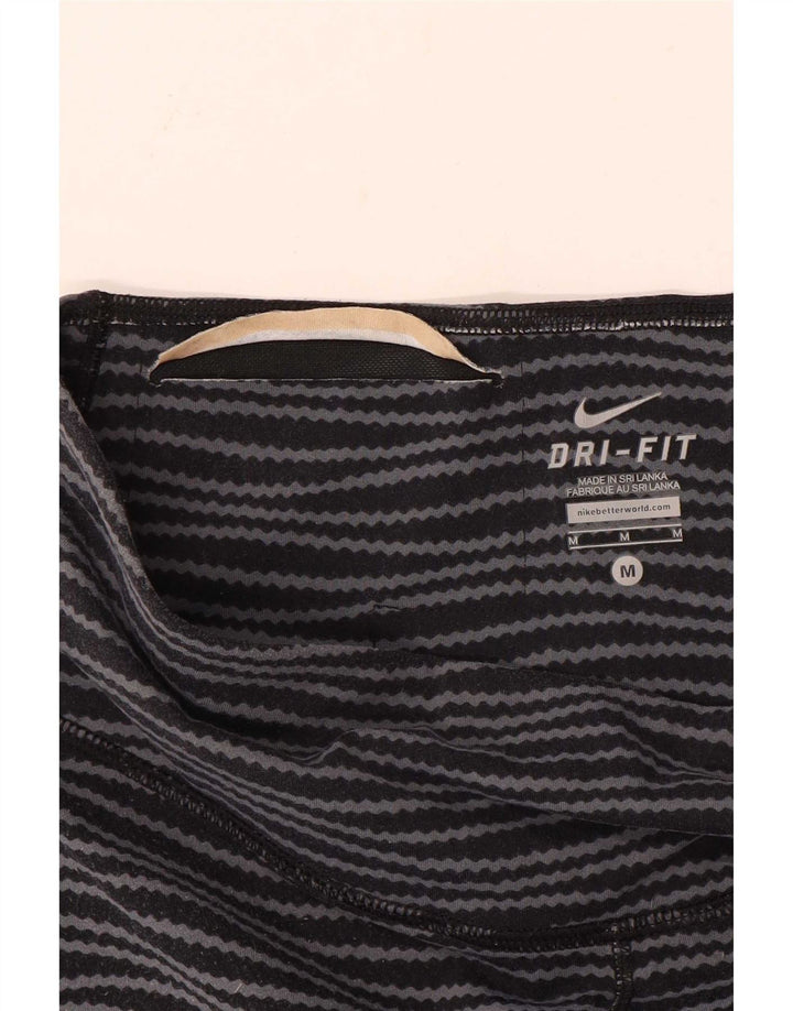 Leggings Nike Dri Fit UK 14 Médio Preto Listrado