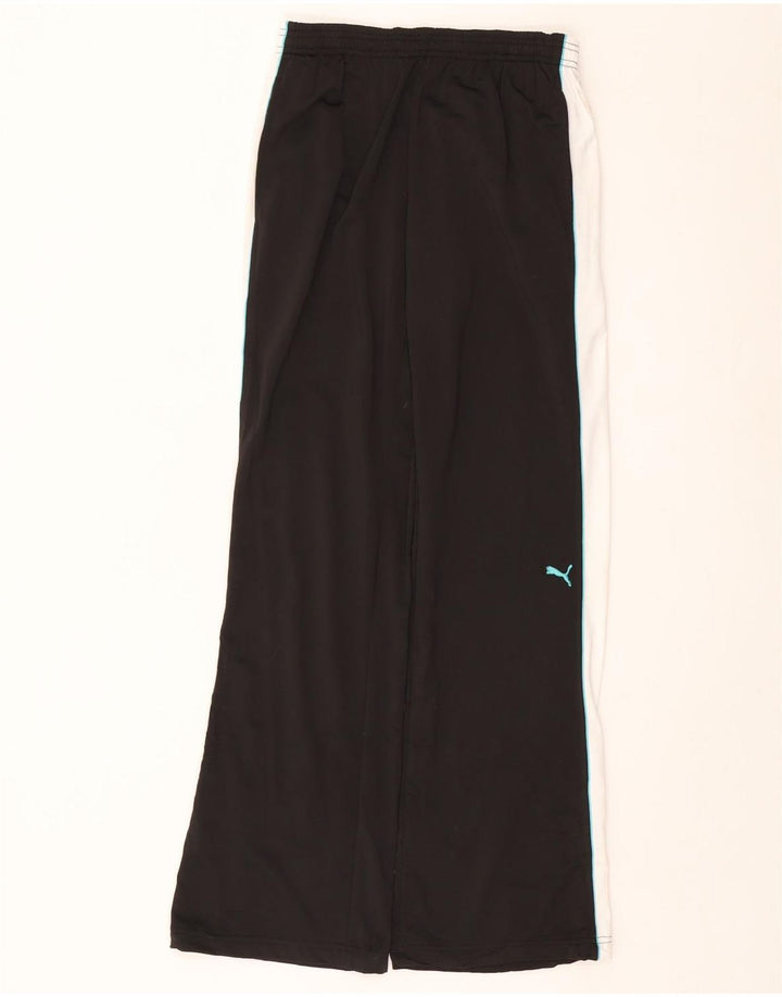 Calça de treino feminina PUMA UK 14 grande preto colorblock poliéster