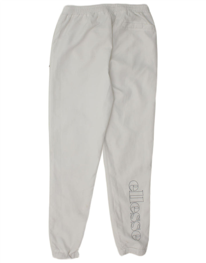 Calça de treino masculina ELLESSE joggers poliéster branco pequeno