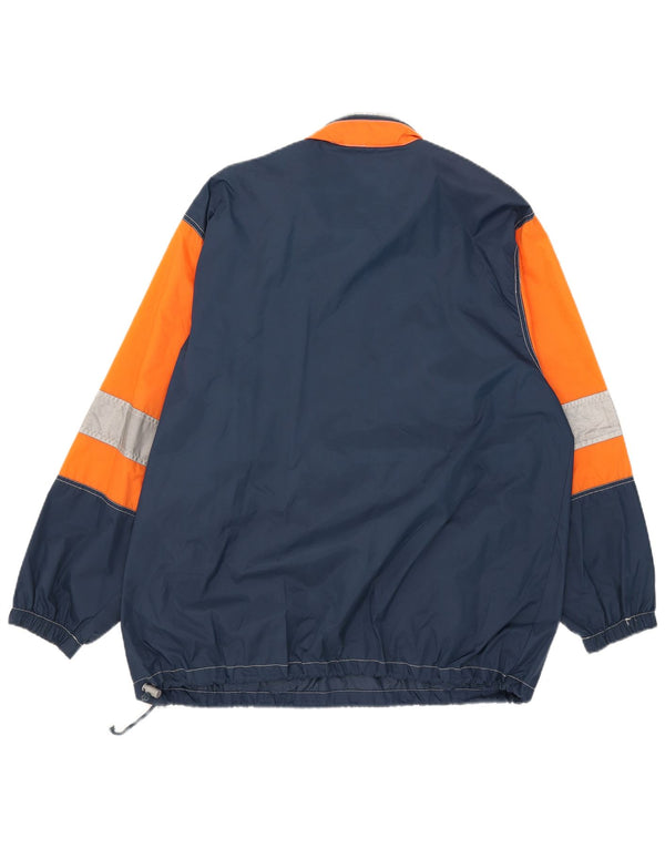 Jaqueta de chuva masculina vintage solta gráfica Reino Unido 36 pequena multicolorida