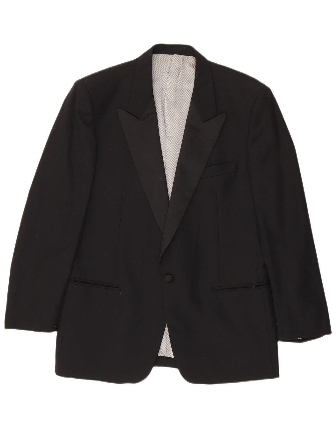 Jaqueta Blazer High Sky Mens 1 Botão IT 52 XL Lã Virgem Preta