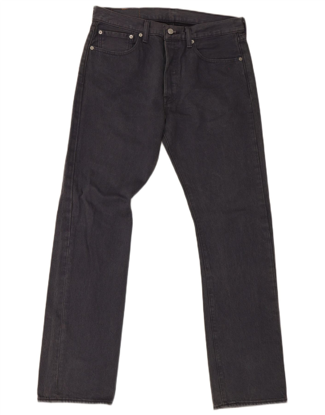 Calça jeans masculina Levi's 501 Straight W32 L32 cinza algodão
