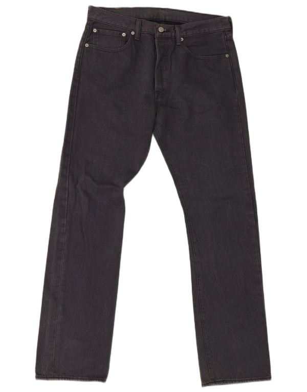 Calça jeans masculina Levi's 501 Straight W32 L32 cinza algodão