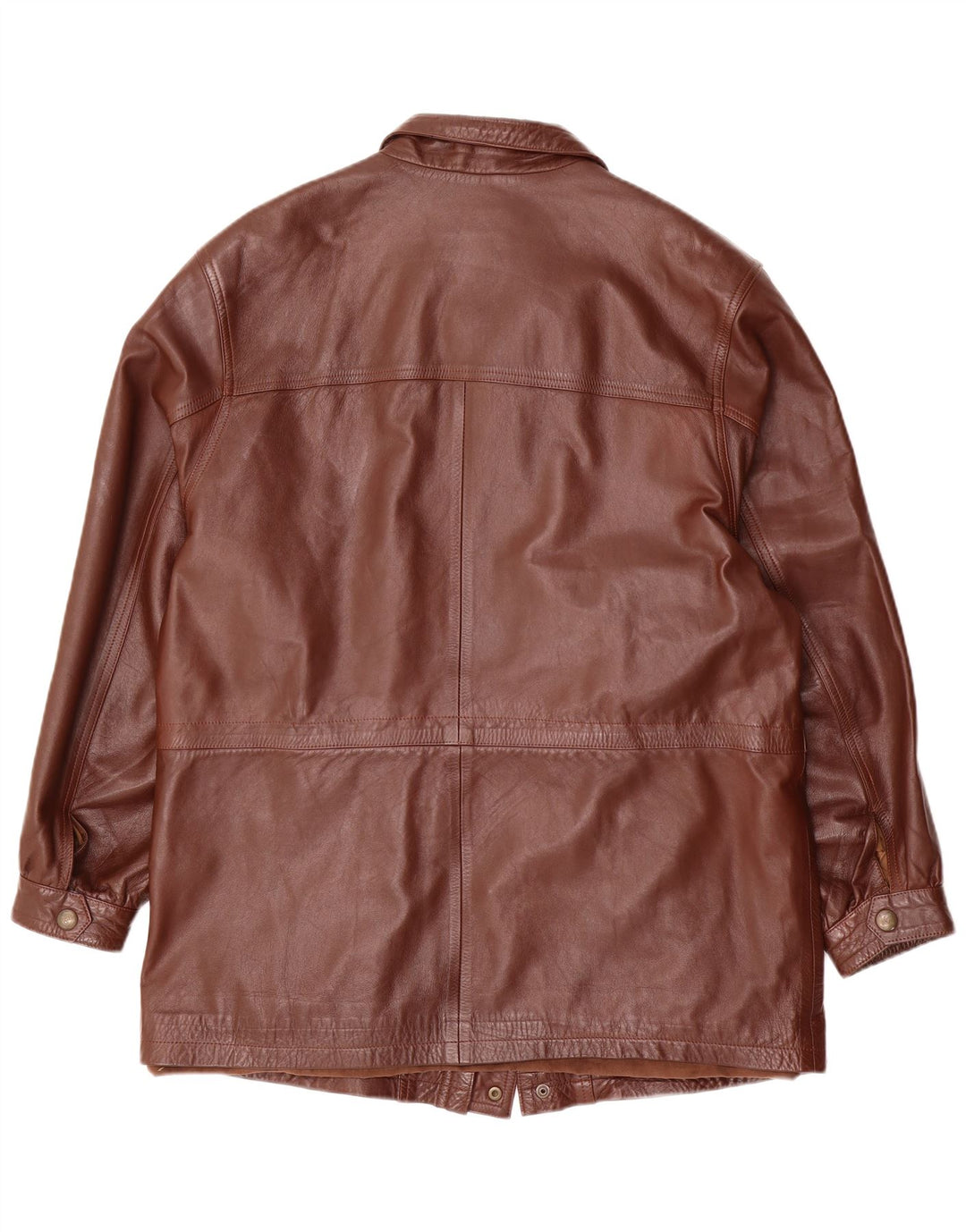Jaqueta de couro masculina vintage UK 42 XL couro marrom