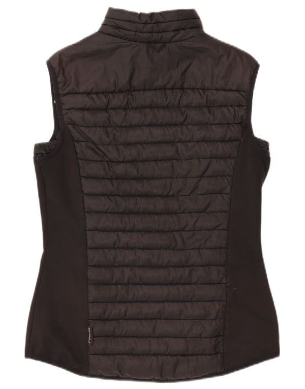 Colete acolchoado feminino Jack Wolfskin UK 12 poliéster preto médio